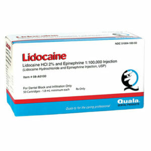 Lidocaine HCI 2% with Epinephrine 1:100,000, 50/bx - Quala