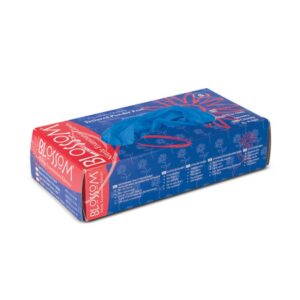 Blossom - Dark Blue Nitrile Powder Free Textured Exam Gloves, Small, 100/bx